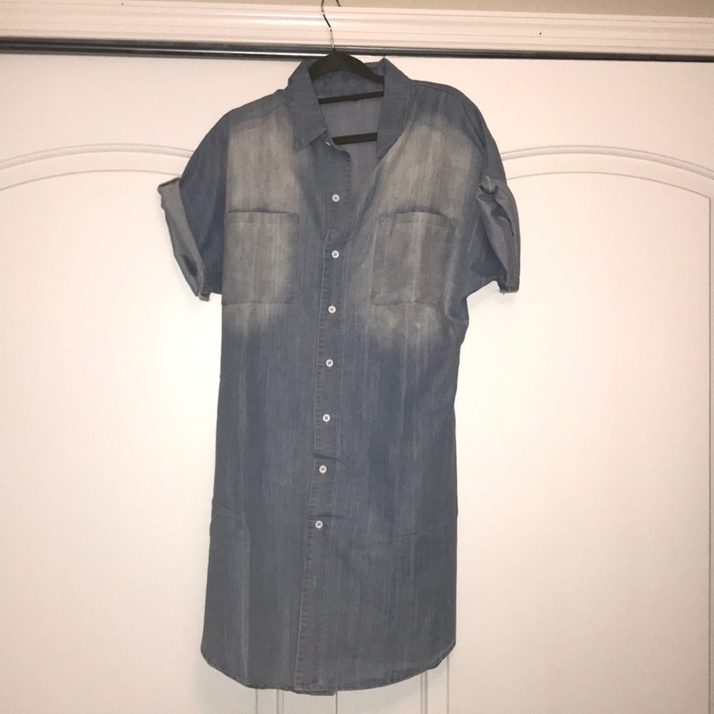 Jean shirt dress M